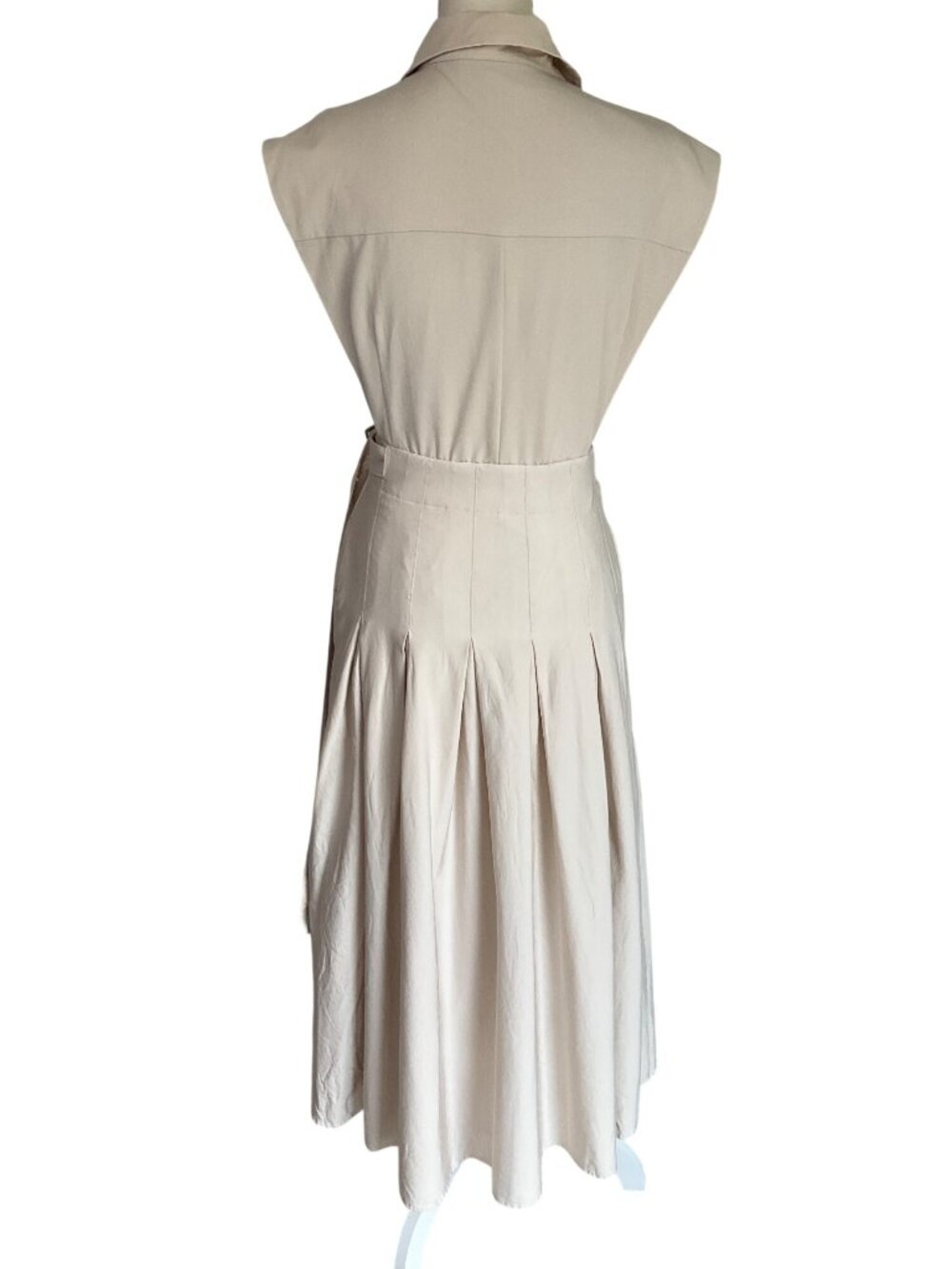En Saison Quince Midi Shirt Dress in ecru Medium New Womens dresses - Picture 9 of 15